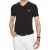 Guess Heren Logo V Hals T-shirt (Zwart)