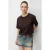 Oversized Geribbelde Ronde Hals T-shirt