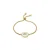 Luxenter armband in wit parelmoer afgewerkt in 18K geel goud – Alfabet