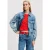 Karl Lagerfeld Denim Bomber Jacket Light Marble Blue