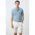 Mango Man regular fit gebreide polo – turquoise