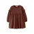 LIL’ ATELIER MINI A-lijn midi jurk met ruches – bruin
