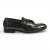 Olijfgroene herenloafers met kwastjes, hoogglans lakleer, formele look