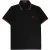 Fred Perry groen en bruin dubbel getipt zwart poloshirt