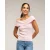 Gebreide top met lurex en een boothals