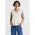 Street One Dames Mouwloze trui met V-hals in Beige