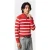 GANT Striped Cotton Cable Half Zip Rose Red