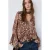 Mango top met dierenprint – bruin/ecru