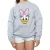 Disney Meisjes Sweatshirt met Daisy Eend Gezicht (Sportgrijs)