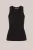 WE Fashion – Dames tanktop van ribstof – Zwart – Biologisch katoen –