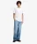 Oversized Rigid Washed Jeans Blue
