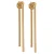 Label Kiki gold plated oorbellen Knot Snake