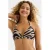 BEACHWAVE voorgevormde halter bikinitop zwart/taupe
