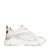 Manfield chunky leren sneakers wit/beige