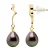 Oorbellen Tahitian Parels 9-10 mm Pears Geel Goud 18 Karaat