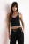 TRENDYOLMİLLA Dames Zwart Colorblock Mouwloos Getailleerd Blouses