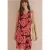 Knielange jersey jurk met V-hals en print