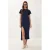 Slim Fit Midi-jurk met Zijsplit