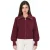 Dames cropped vest met ribstructuur en rits