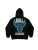 Kleidermafia Sweatshirt ‘Oversize Bull Fearless Hoodie – Black and Blue’  zwart