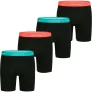 Happy Shorts Heren boxershorts met lange pijpen boxer briefs 4-pack neon effen