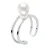 Ring DUO Beads Freshwater 5 en 8 mm White 925
