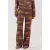HARPER & YVE wide leg jeans met dierenprint – bruin