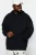 TRENDYOL MAN Heren Zwart Effen Lang Oversized Grote maten Sweatshirts