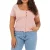 Brave Soul Dames/Dames Geribd Plus T-shirt (Stoffige roos)