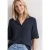 Mousselineblouse met bowlingkraag