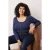 Trendyol Curve Dames Donkerblauw Effen Lang Getailleerd Grote maten Blouses