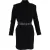Acne Studios Gevoerde jas met riem in Zwart Wol