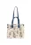 MYMO Handtas ‘Pop Eyetheme’  beige / donkerblauw / bordeaux