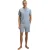 Boss Wafelpyjama-top voor heren (Blauw)
