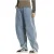 Adidas High Rise Barrel Leg Denim Pant Broeken Dames – Blauw –