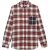 The Kooples Chemise A Carreaux Et Poches Constratees Red
