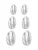 Hey Happiness Oorbellen ‘Dome Trio’  zilver