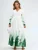 MSN Collection Jurk  groen / wit
