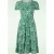 April Woodland Floral Cotton jurk in groen
