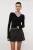 TRENDYOLMİLLA Dames Zwart Colorblock Lang Getailleerd Blouses