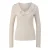 Dames lange mouw tricot T-shirt met volant bij V-hals s.Oliver