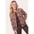 Miss Etam gebloemd bomberjack – blauw/geel/donkerrood