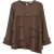 Fleurige Lange Mouwen Crew Neck Blouse