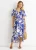 Viscose Bloemen Wikkel Midi Dress
