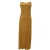 Salvatore Ferragamo Rugloze Maxi-jurk in Bruin Polyethyleen