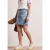 Street One Dames Knielange denim rok met riemdetail in Blauw