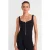 Dames Gekruiste Corset Top Met Vierkante Hals