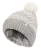 Dames Patroon Omgevouwen Bobble Muts | Heat Holders | Chunky Kabelbrei met Heatweaver Fleece Binnenvoering | Billingen Stijl – Lichtgrijs