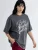 Busem Oversized shirt  antraciet / zilver
