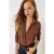 Geribbelde Poplin Blouse met Knopsluiting